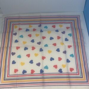 Colorful Heart Pattern Scarf